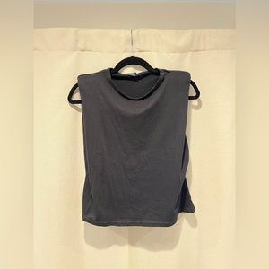 Jersey Shoulder Pad Tank Tops BOTH white and black